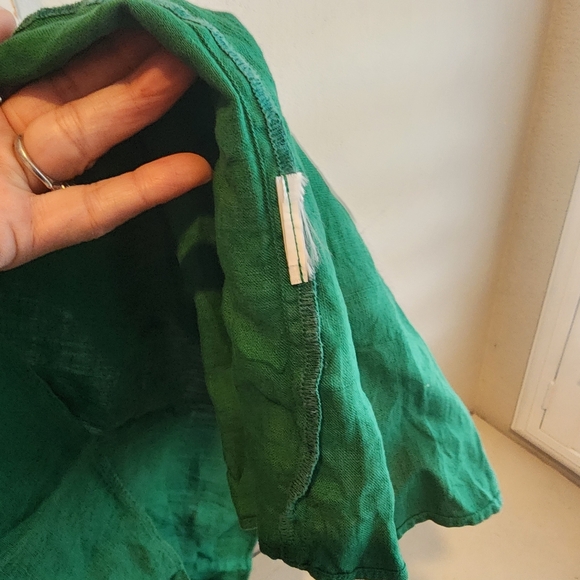 NATION LTD MIDI DRESS STRAPPY ORGANIC LINEN FRONT BUTTON SZ MEDIUM EUC - Picture 10 of 16